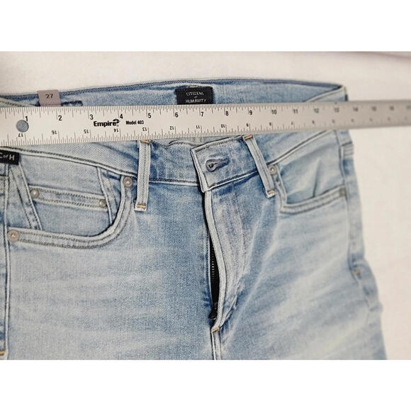 Citizens of Humanity Premium Vintage Jeans Light Wash Size 27 Frayed Seams USA - Picture 6 of 9